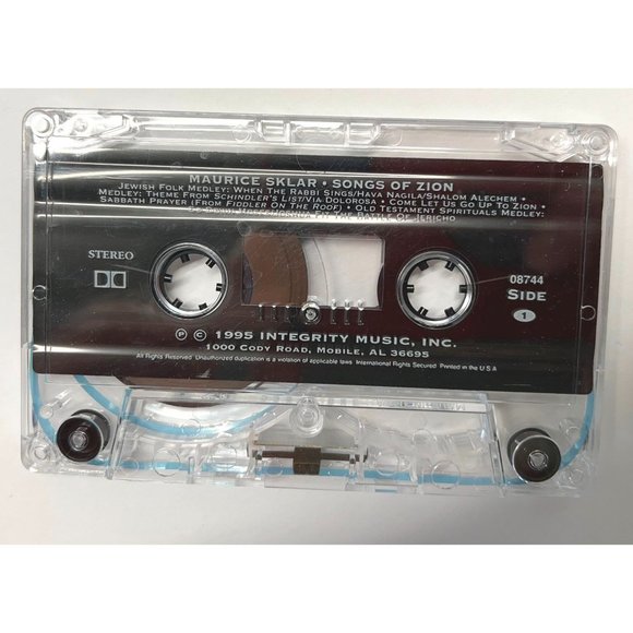 Maurice Sklar Songs of Zion Audio Cassette Tape 1995 Violinist Christian - Picture 5 of 6